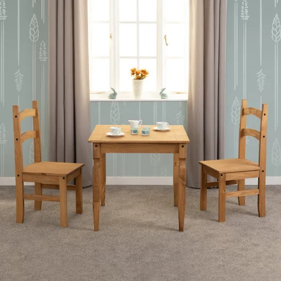 Rio Dining Table and 2 Chairs Set - Medium Wood product