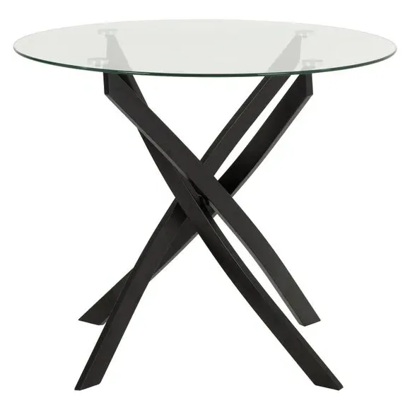 Sheldon Round Dining Table - Clear, Tempered Glass alternate view