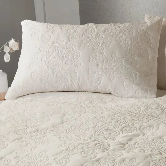 Avery Stripe Duvet Cover and Pillowcase Set - Natural, Polyester alternate view