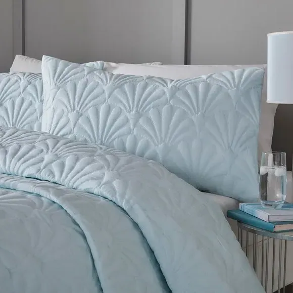 Cavali Duvet Cover Set with Pillowcases - Duck Egg Blue alternate view