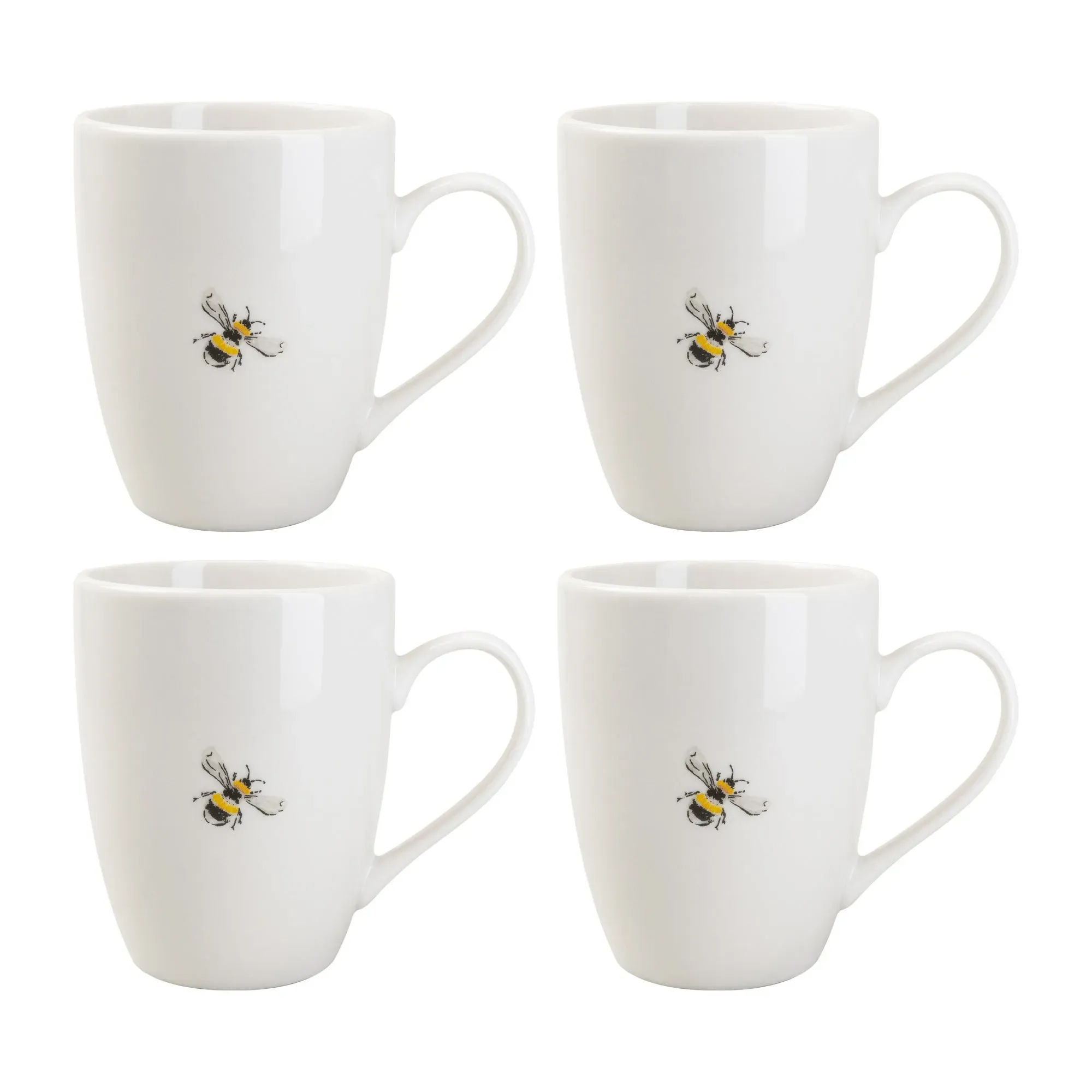 set-of-4-bee-mugs-white image