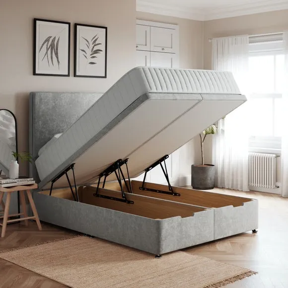End Ottoman Bed Frame with Storage - Natural, Chenille alternate view