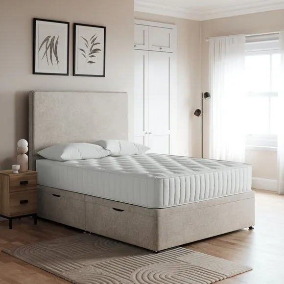 Everyday Side Opening Ottoman Bed Frame - Grey, Woven Fabric product
