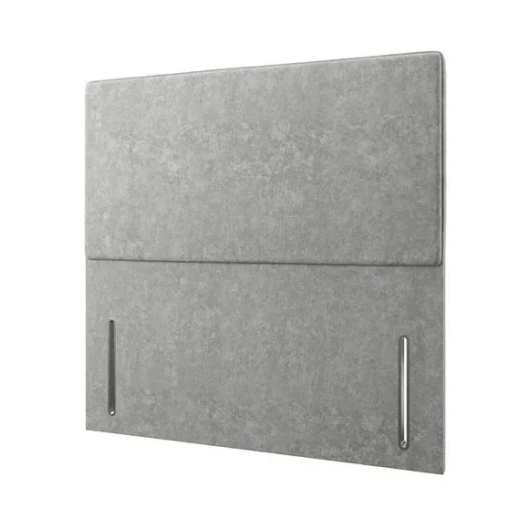Floor Standing Headboard - Grey, Chenille by Dunelm, image 2