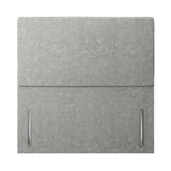 Floor Standing Headboard - Grey, Chenille by Dunelm, image 3