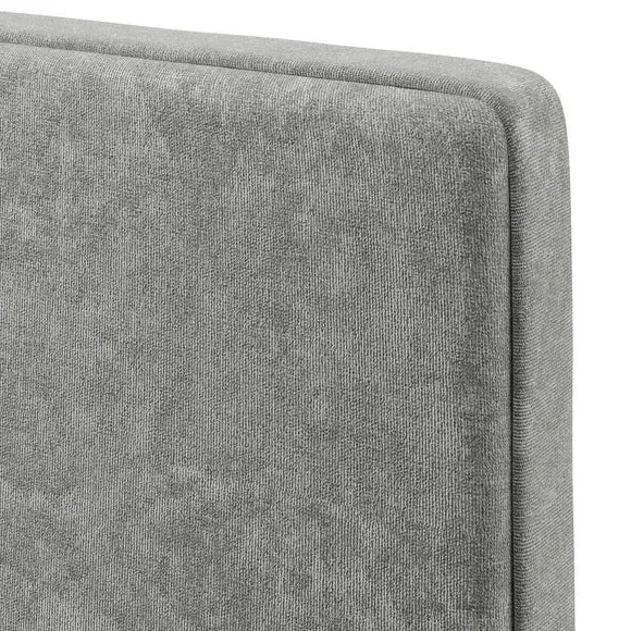 Floor Standing Headboard - Grey, Chenille by Dunelm, image 4