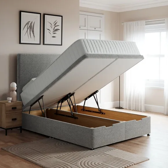 Ottoman Bed Frame with Storage - Grey, Fabric alternate view