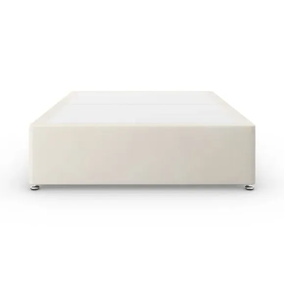 Platform Divan Base with Storage - Cream, Chenille by Dunelm, image 3