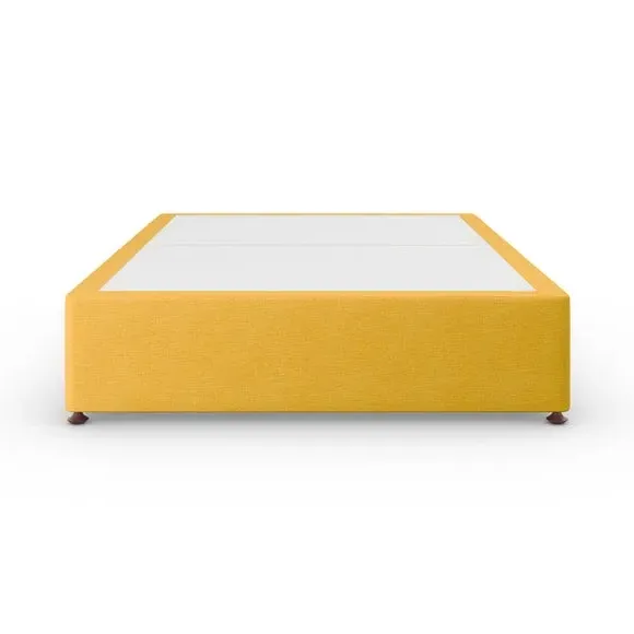 Platform Top Divan Base with Storage - Ochre, Linen by Dunelm, image 3