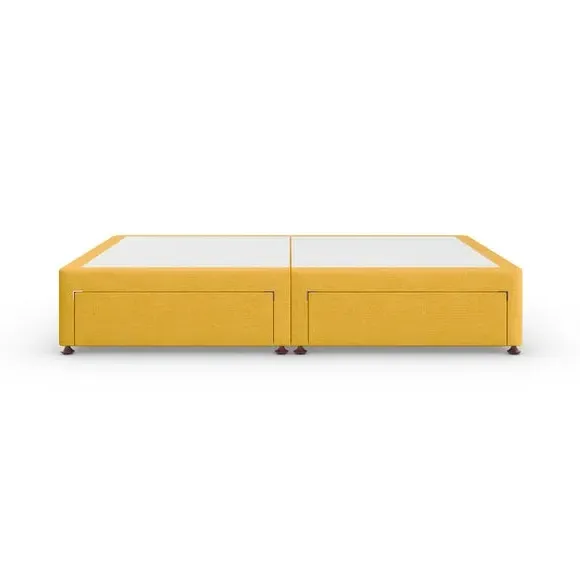 Platform Top Divan Base with Storage - Ochre, Linen by Dunelm, image 4