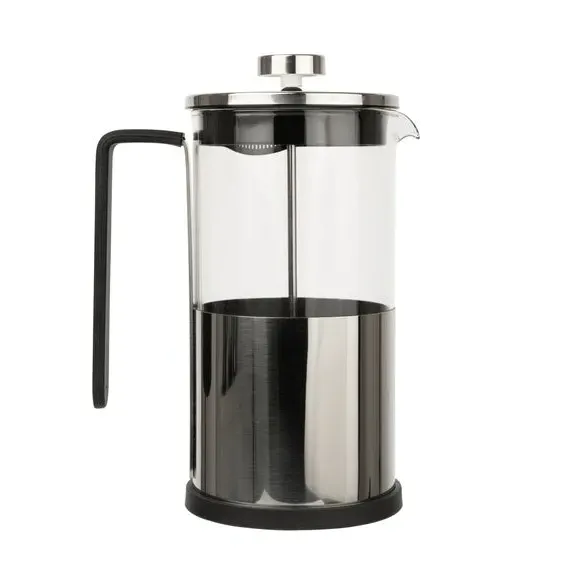 Infuso 8 Cup Cafetiere Soft Touch Handle - Stainless Steel, Glass