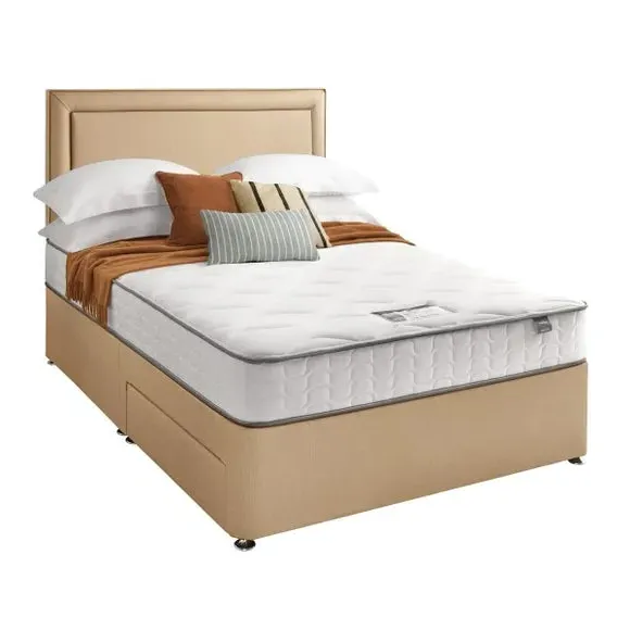 Divan Bed with Fabric Headboard - Sandstone by Dunelm, image 6