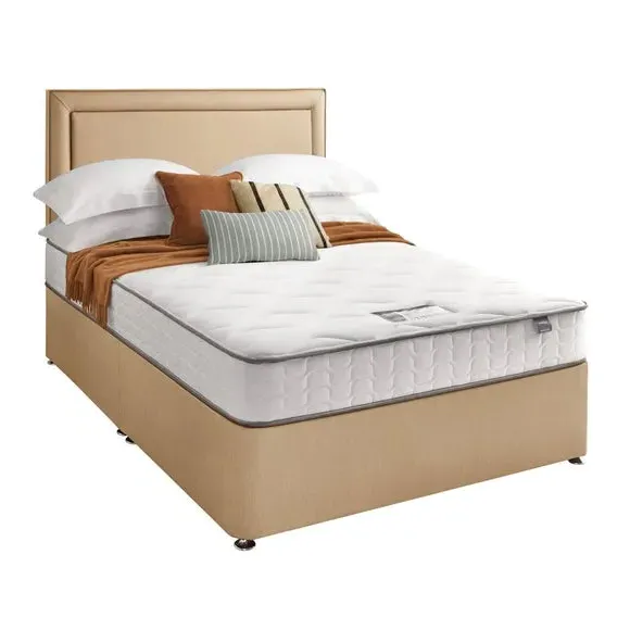 Divan Bed with Fabric Headboard - Sandstone alternate view