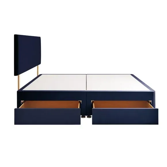 Divan Bed with Headboard & Mattress - Maritime, Velvet by Dunelm, image 6