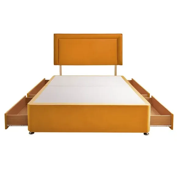 Divan Bed with Headboard & Mattress - Ochre by Dunelm, image 5