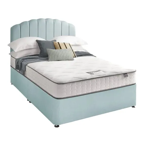 Divan Bed with Headboard & Mattress - Whisper, Fabric alternate view