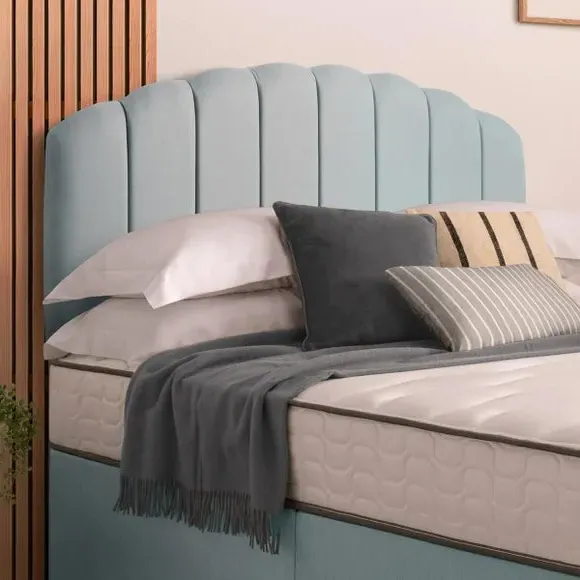 Divan Bed with Headboard & Mattress - Whisper, Fabric by Dunelm, image 4