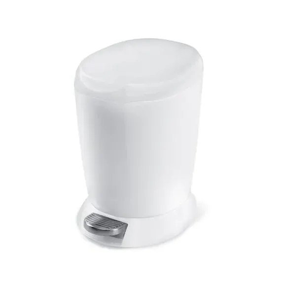 6L Round Pedal Bin with Removable Inner Bucket - White, Plastic alternate view