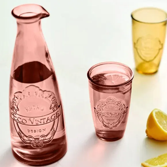Recycled Glass Carafe - Pink product