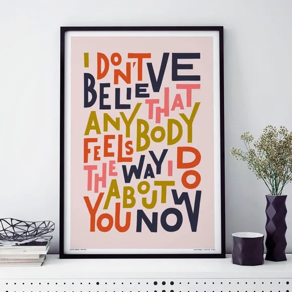Wonderwall Feels The Way I Do Framed Print - Multicolor product