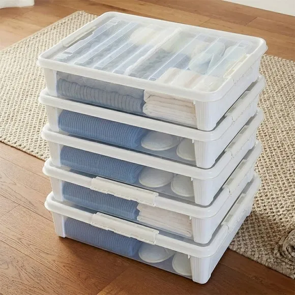 60L Underbed Storage Box on Wheels - White product