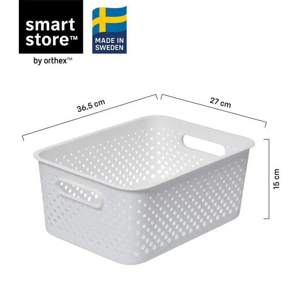 Essence Set of 5 Storage Baskets - White alternate view