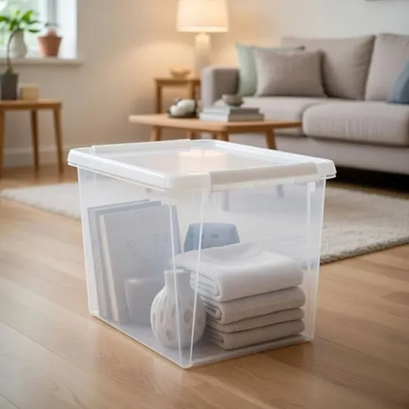 Home 25L Clip Lock Storage Box - Clear product