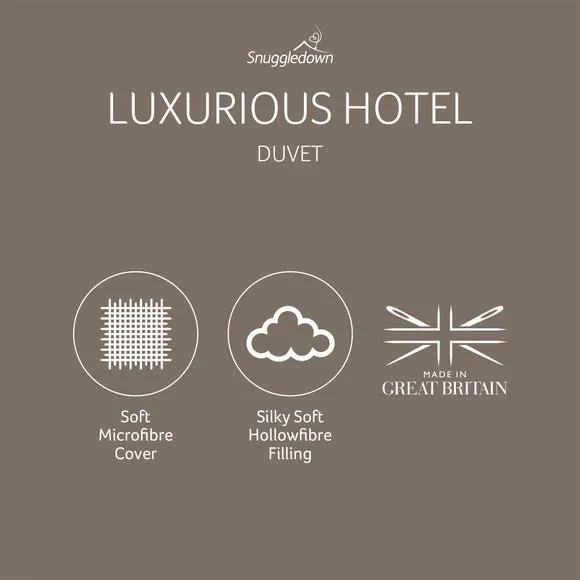 Hotel 4.5 Tog Summer Duvet - White, Polyester Microfibre alternate view