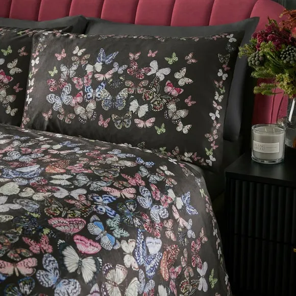 Duvet Cover & Pillowcase Set - Grey, Velvet alternate view