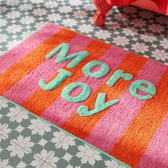 More Joy Cotton Bath Mat - Pink alternate view