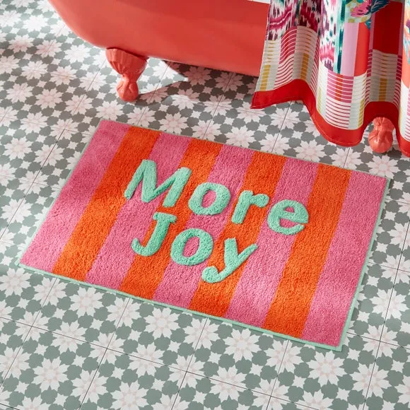 More Joy Cotton Bath Mat - Pink product