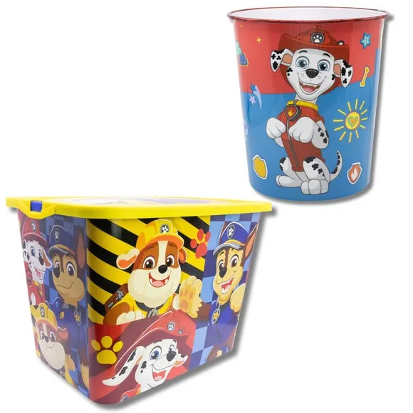 Paw Patrol 23L Storage Box and Waste Bin Set - Multicolor product