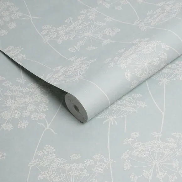 Easy Aura Floral Wallpaper - Blue alternate view