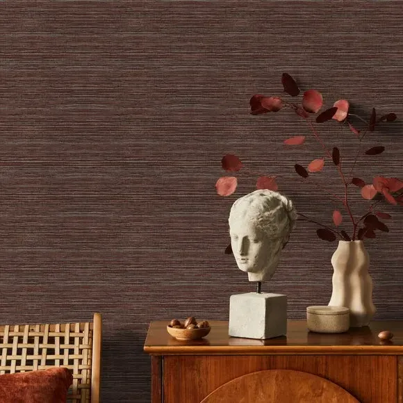 Easy Emperor Grasscloth Wallpaper - Terracotta product