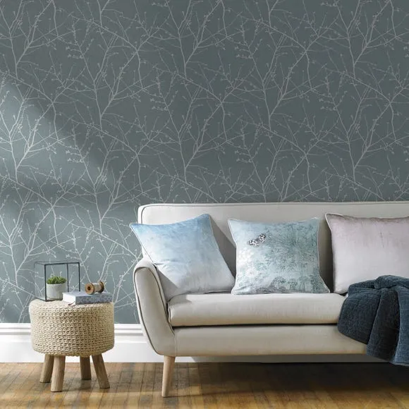 Easy Innocence Tree Floral Wallpaper - Duck Egg Blue product