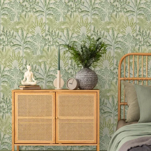 Easy Intrigue Tree Floral Wallpaper - Green product