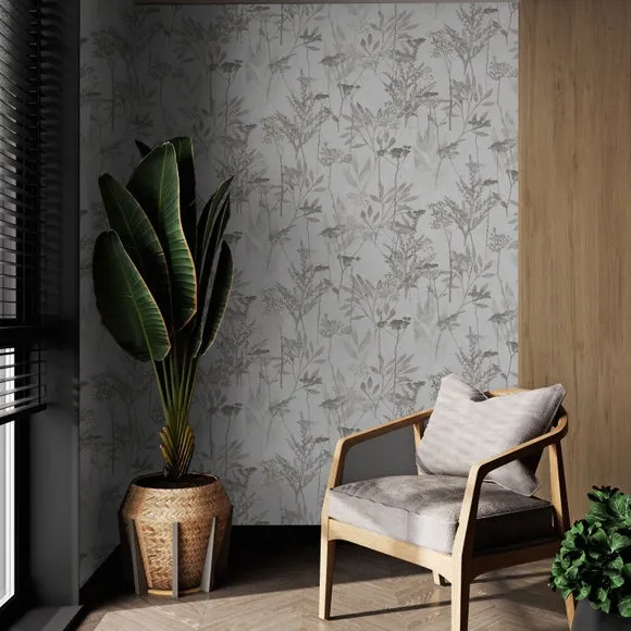 Easy Solstice Floral Wallpaper - Natural