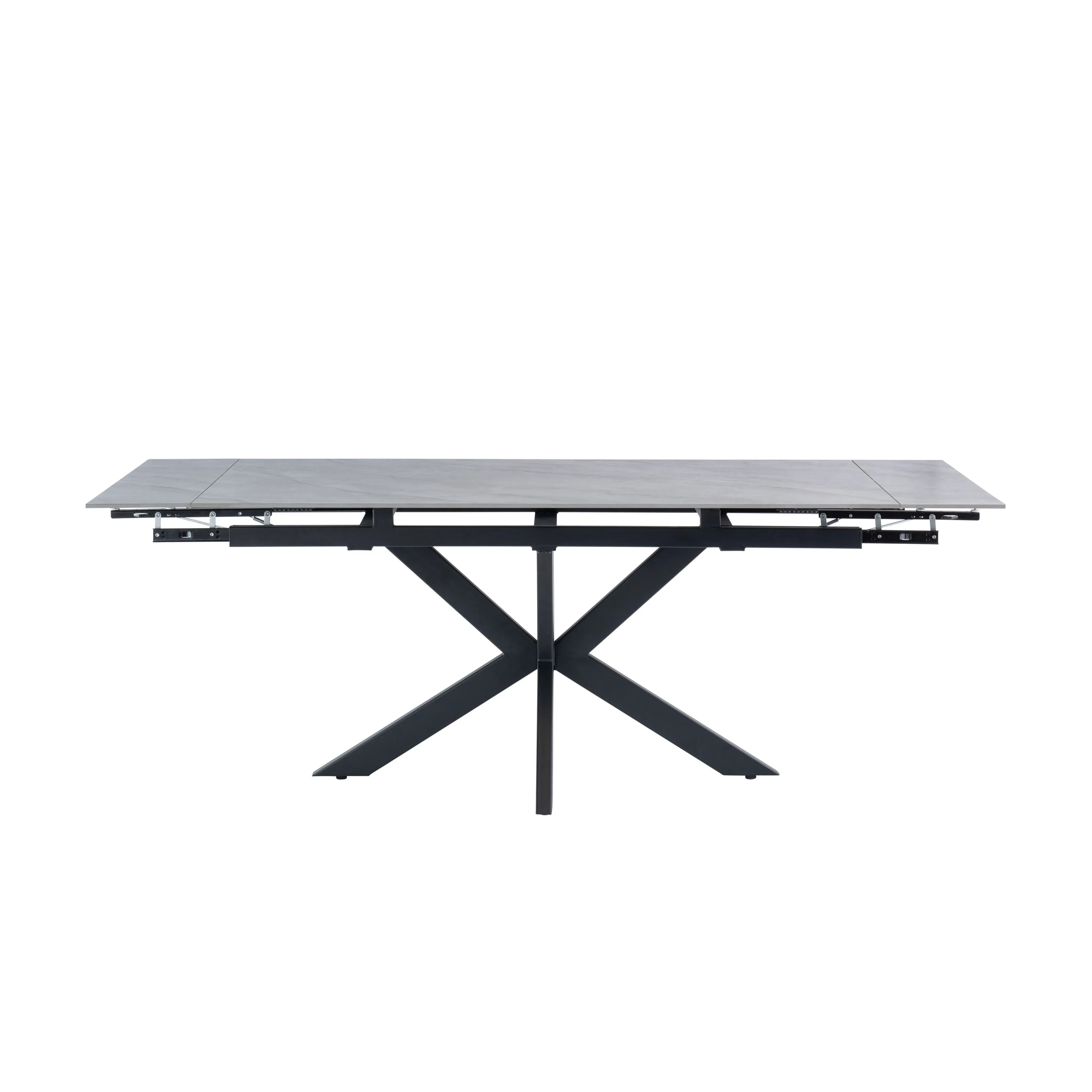 sutton-6-8-seater-rectangular-extendable-dining-table-grey-sintered-stone-grey-white image