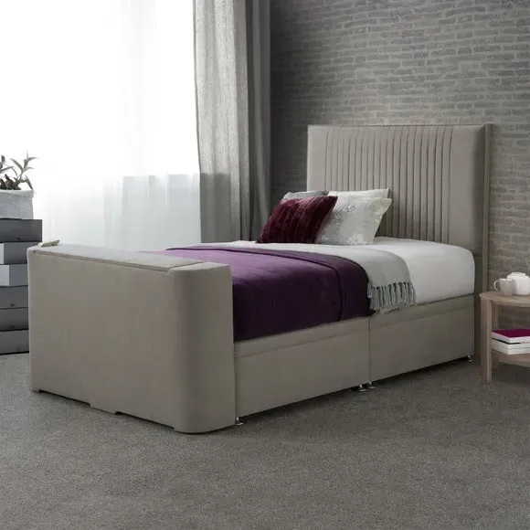 Venice Ottoman TV Bed with Storage - Linen, Luxy Fabric alternate view