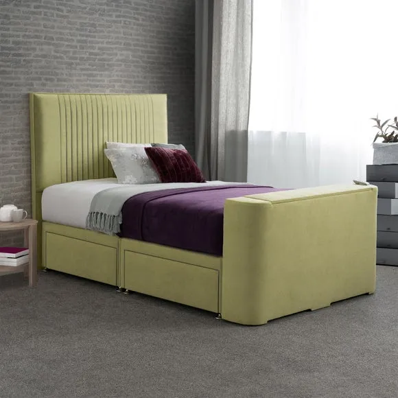 Venice Pleated TV Bed - Apple by Dunelm, image 2