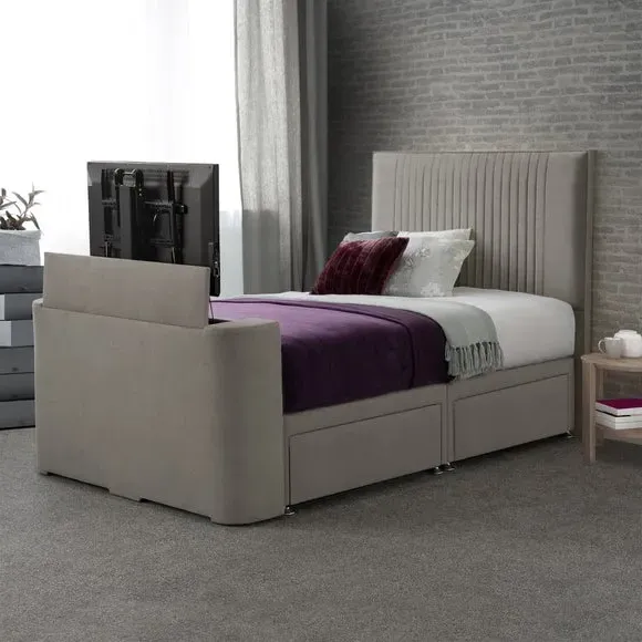 Venice Pleated TV Bed - Linen