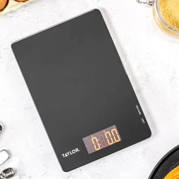 Taylor Dual Accurate Digital Kitchen Scale - Black, Glass alternate view