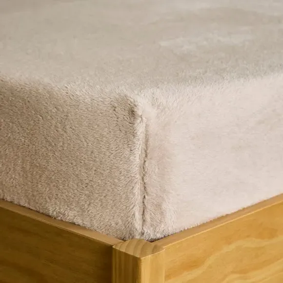 Teddy Fitted Sheet - Mushroom, Polyester alternate view