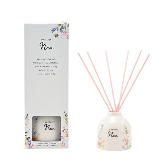 Peach Floral Ceramic Reed Diffuser - Multicolor alternate view