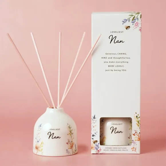 Peach Floral Ceramic Reed Diffuser - Multicolor product