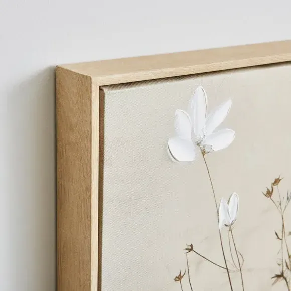Chiltern Wildflowers Framed Canvas - Natural alternate view