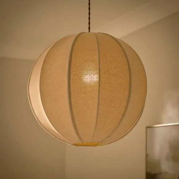 Easy Fit Globe Lamp Shade - Natural, Recycled Polyester alternate view