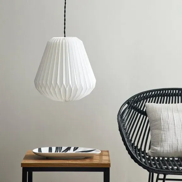 Origami Decagon Easy Fit Pendant Shade - White, Paper alternate view