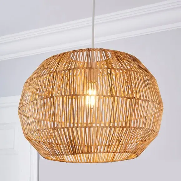 Wicker Woven Easy Fit Pendant Shade - Natural alternate view