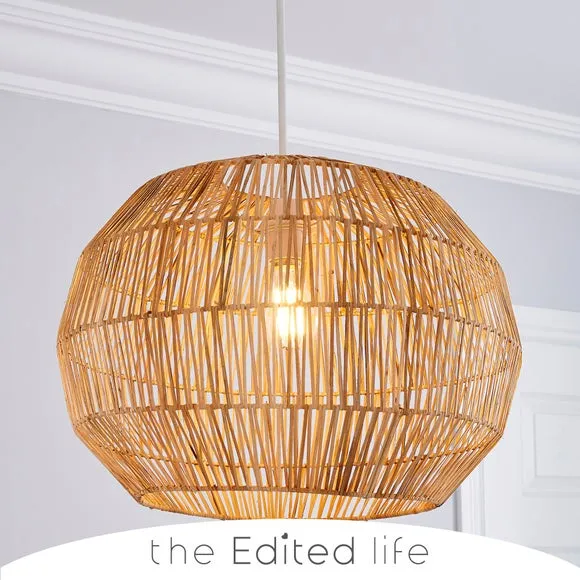 Wicker Woven Easy Fit Pendant Shade - Natural product